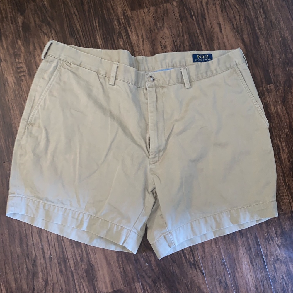 Men’s Khaki Polo Shorts- 6 in. inseam